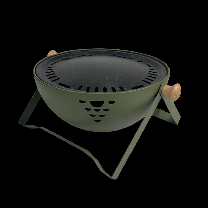 HODTOWN Portable Hemispherical Charcoal Grill Set