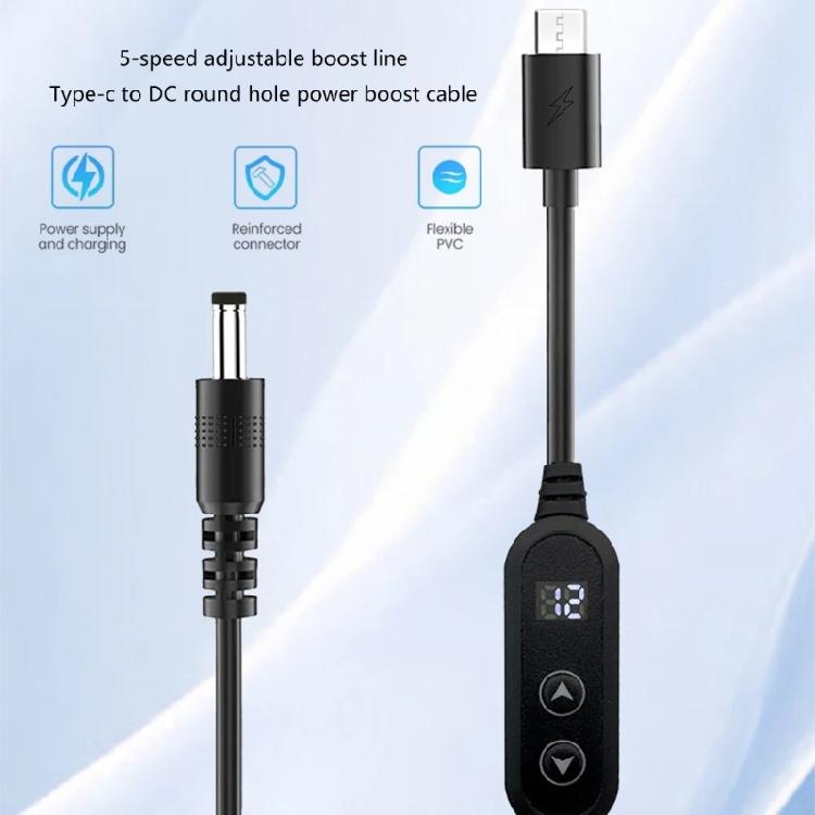 USB C to DC5521 Adapter Cable Charging Cord with 8 Adapter Plugs Optional Supports 5V to 20V for Laptops and More