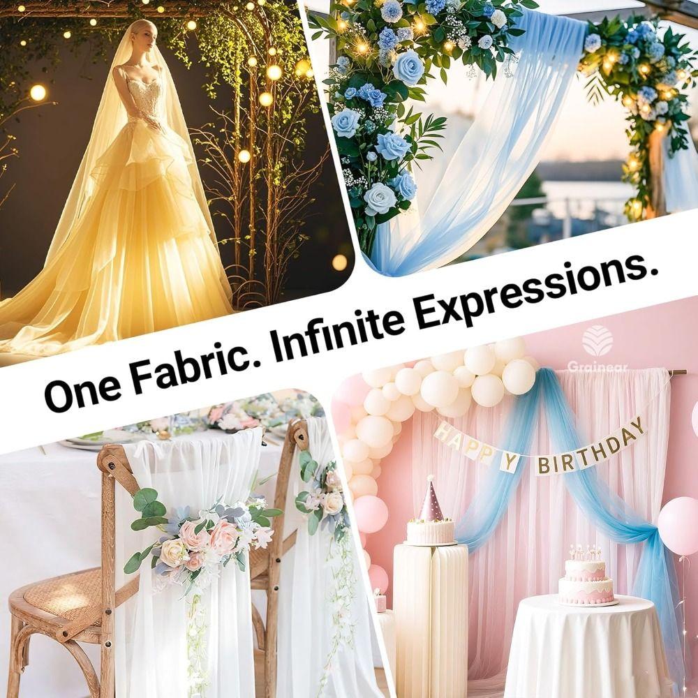 Colorful Gauze Fabric Sheer 100X150cm Organza Fabric Sheer Organza Fabric  Wedding Dress