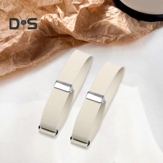 1 Pair Unisex Armband Adjustable 2.5CM Width Solid Color Leg Strap Elastic Shirt Sleeve Holder Arm Cuffs Bands Party Wedding Clothing Accessories