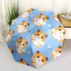 1pc Hamster Print Automatic Folding Umbrella - Portable Collapsible 8-Rib Umbrella for All Seasons Yy251119153