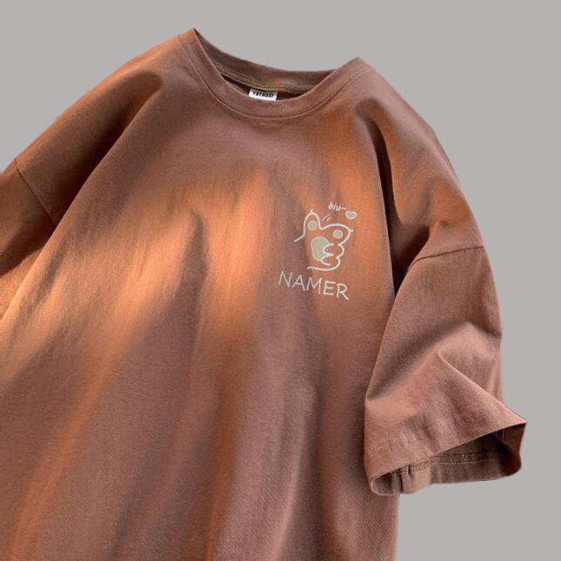 Original Cotton Short Sleeve Women's Casual Summer Loose Simple Trend Tops