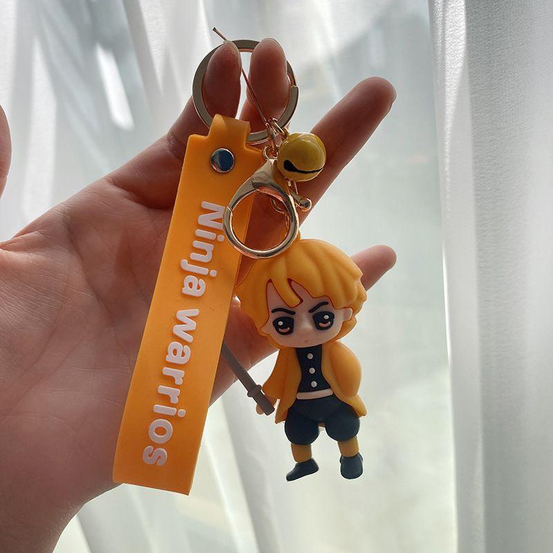 Japan Anime Demon Slayer Keychain With Figure Pendant Key Ring Party Gifts