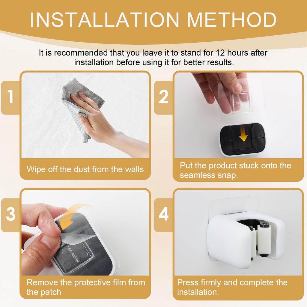 1/2/4pcs Wall Mounted Mop Clip Holder Bathroom No-Punching Mop Brush Broom Holder Rack Kitchen Organizer Holder Hook Accessories