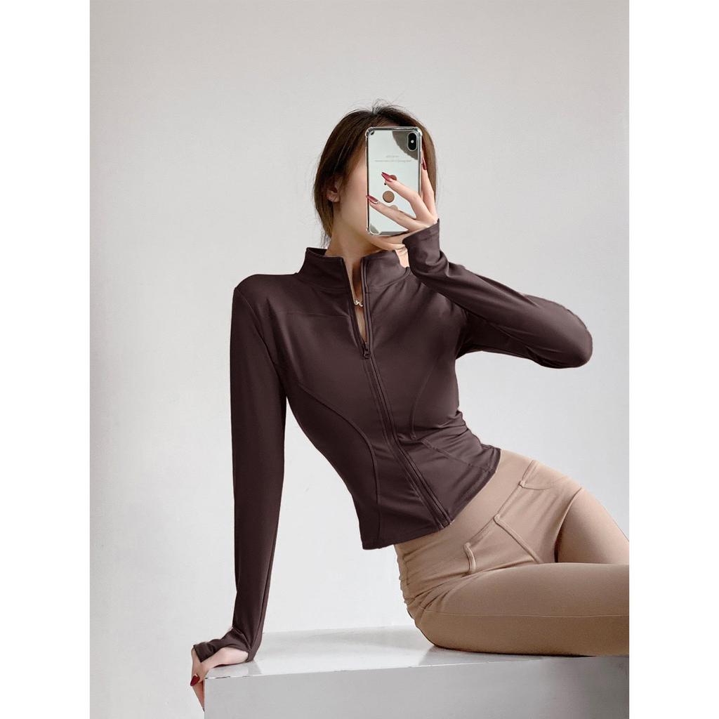 Giacca Sportiva da Donna Asciugatura Rapida Protezione UV Vestibilità Slim per Yoga e Corsa