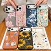 Leather Texture TPU Phone Case For iPhone 17 17e 16e 16 15 Pro Max 14 13 Pro Max 11 Sunflower Pattern Soft Silicone Back Cover