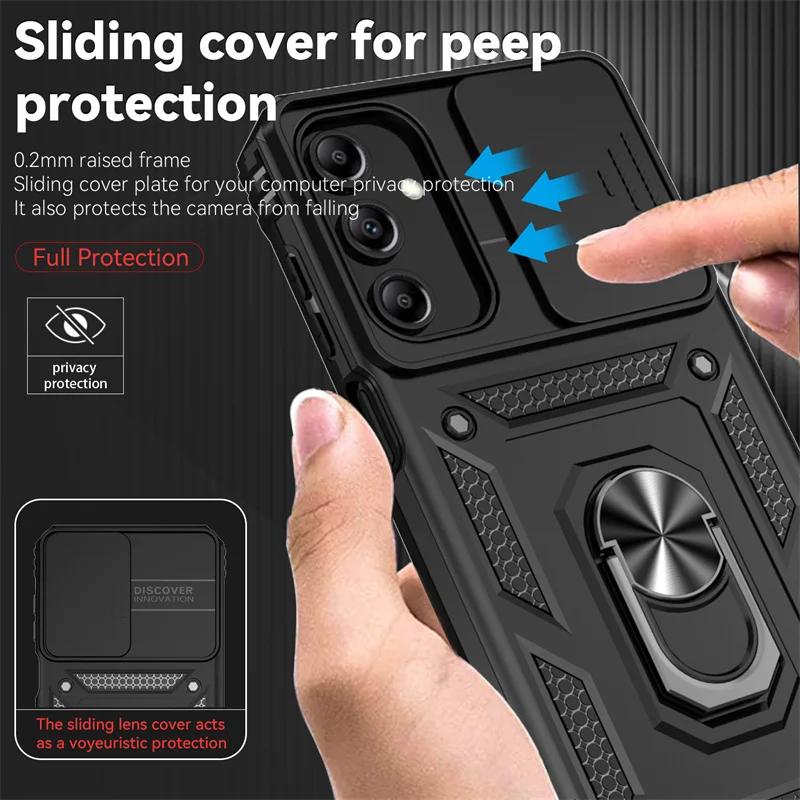 Slide Camera Lens Case For Samsung Galaxy A73 A13 A23 A33 A53 A22 A32 A52 A72 5G Armor Shockproof Coque For A04S M13 M23 M33 M53
