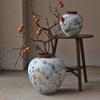Coarse Earthenware Pot Flower Vase Flower Arrangement Accessories Retro Chinese Ceramic Vase Flowerpot Home Decoration