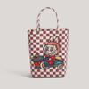 Labubu plastic woven handbag woven vegetable basket handbag handmade bag