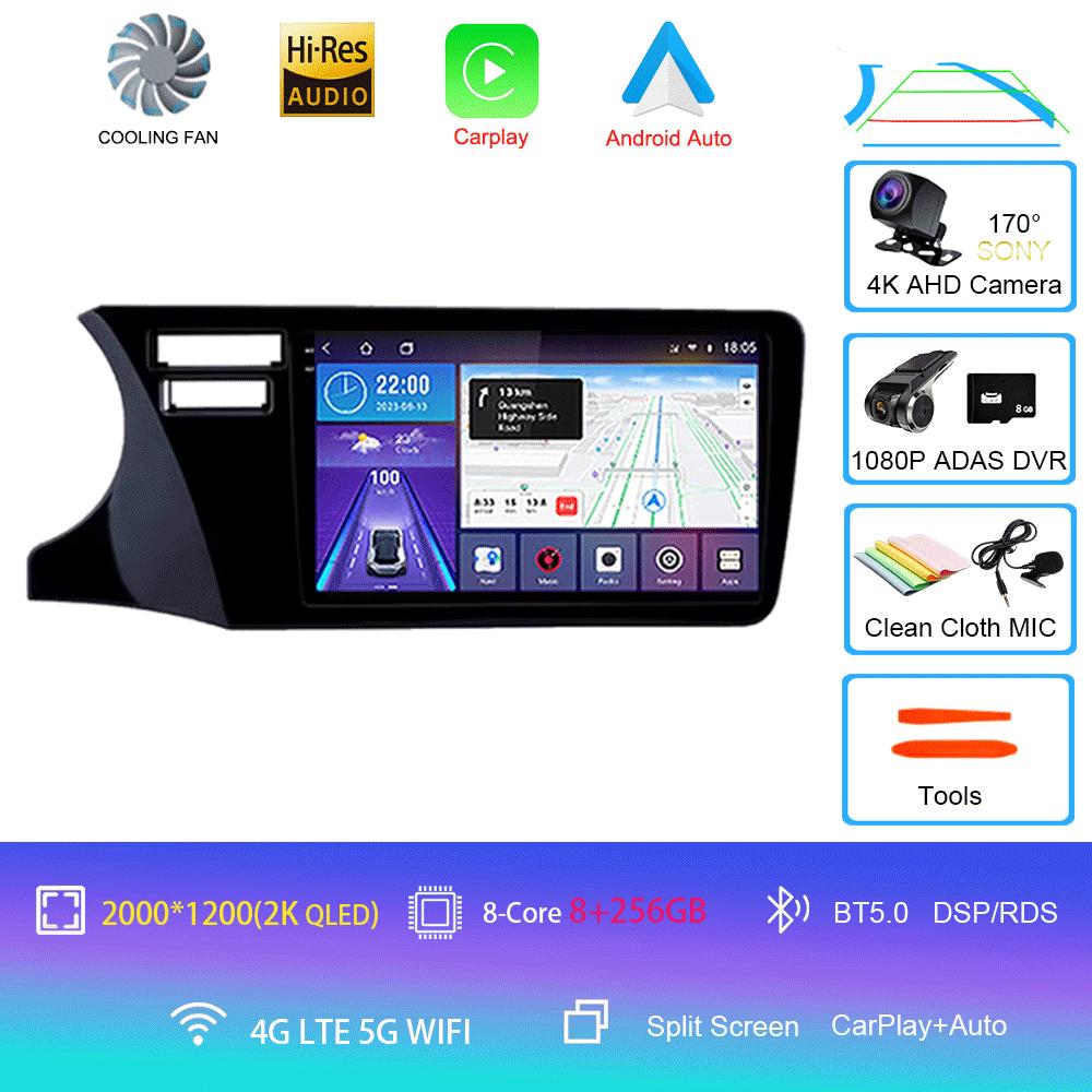 Android14 Car Radio For Honda City 2014 2015 2016 2017 Multimedia Video Player Navigation Stereo GPS Carplay Android Auto 4G DSP