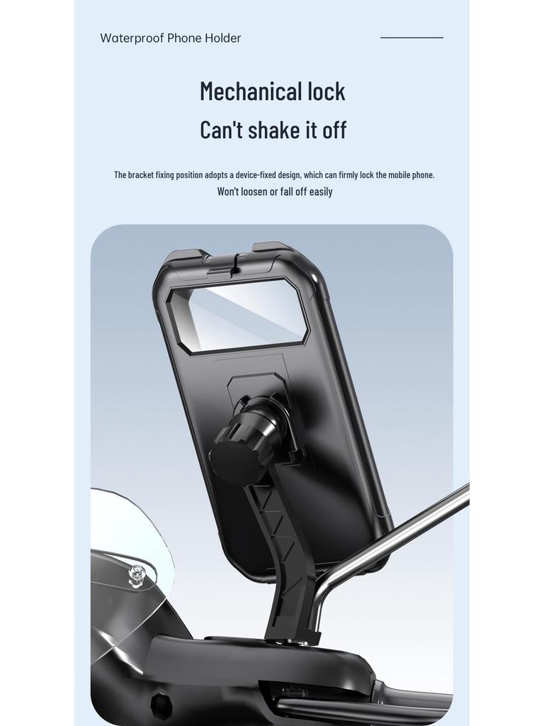 Universal Waterproof Bicycle & Scooter Phone Holder - 360° Adjustable Outdoor Navigation Mount