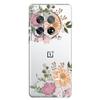 For OnePlus 12 Case 12R 5G Flower Clear TPU Soft Silicone Transparent Back Case for One plus 12R Cover on for Oneplus12 5G Coque