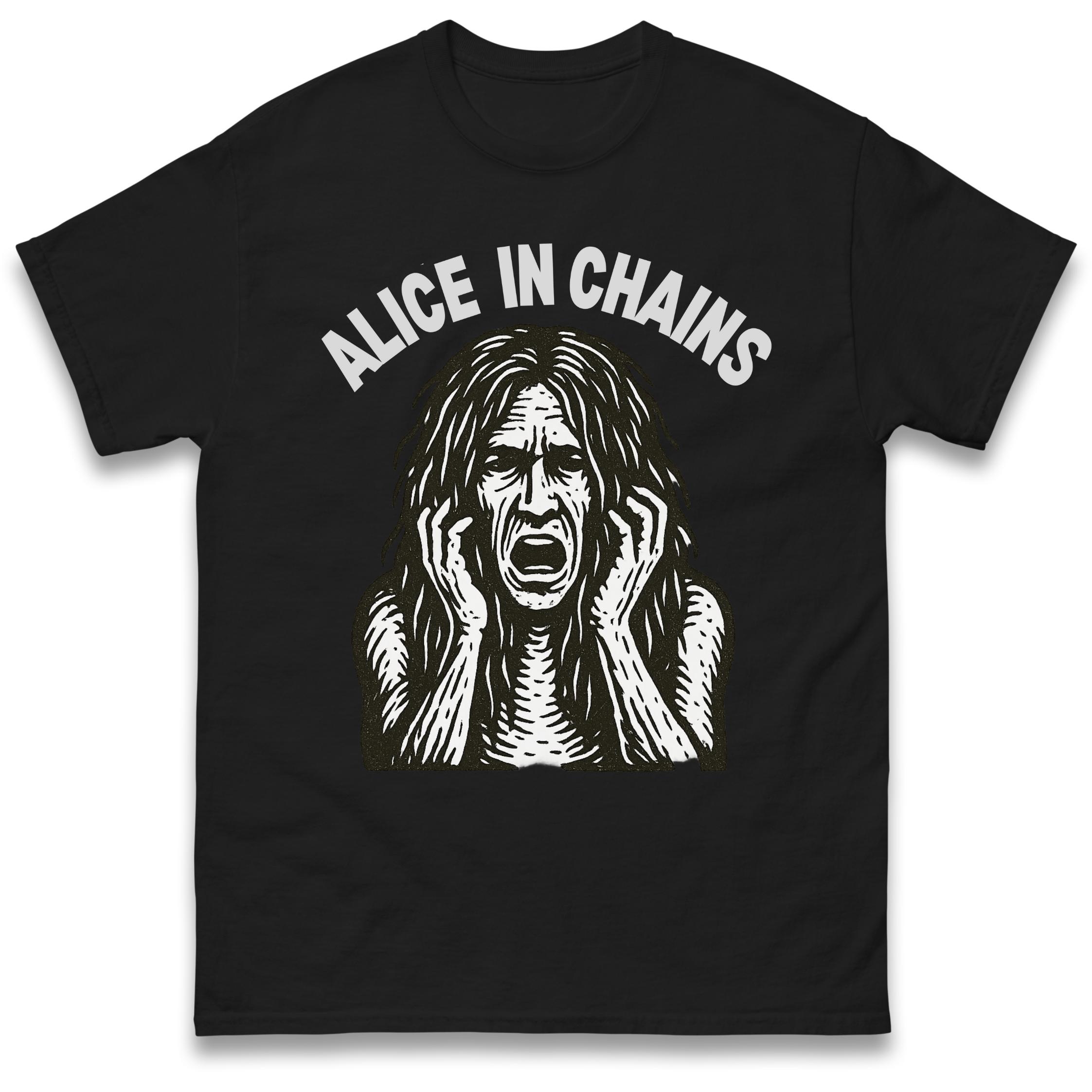 

Alice In Chains Band T-Shirt Tshirt Mens Womens Tops Unisex Tees 100% Cotton 2XL
