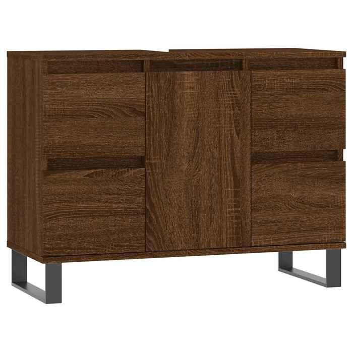 VidaXL Armoire salle de bain chêne marron 80x33x60cm bois d'ingénierie 831667