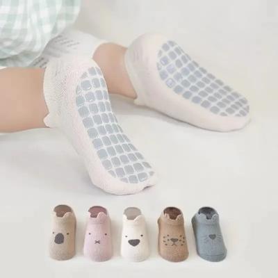 1 Pairs Infant Baby Slipper Socks Cartoon Sock Panel for Toddler Baby Spring Summer Thin Non-slip Sole Floor Sock for Kids