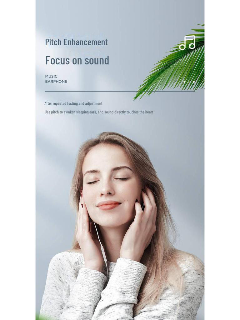 PISEN 3,5-mm-Semi-In-Ear-Kopfhörer mit Kabel für Apple- und Android-Geräte