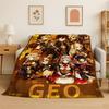 New Genshin Impact Cartoon Game Flannel Blanket Soft Warm Throw Blanket for Bedroom Living Room Bed Travel Camping Picnic Gift