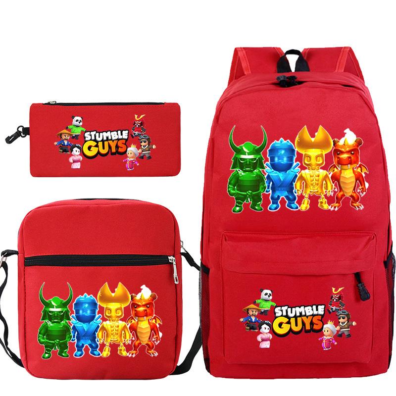 Game Merchandise Printed Children'S Schoolbag Set Teen Backpack Three-Piece Set
