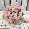 20-Branch Simulated Carnations Artificial Flowers Tassels Silk Plastic Realistic Carnation for Bouquet Home Decor