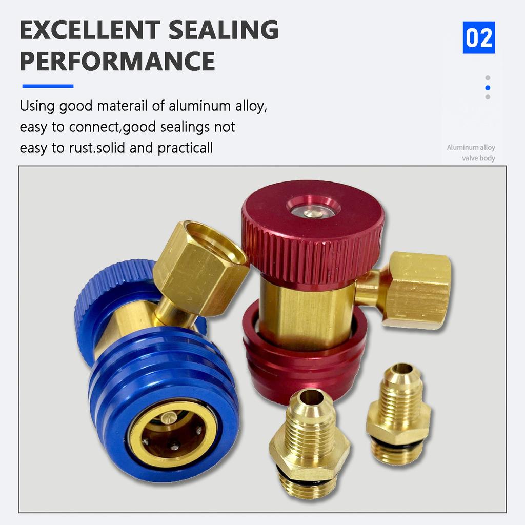 NEW R134A Freon H/L Auto Car Quick Coupler Connector Adapters For Air Conditioning Refrigerant Adjustable Manifold Gauge Set
