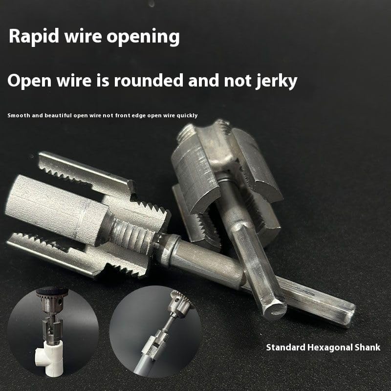 Integrated Internal & External Pipe Threading Tool, 1/2" & 3/4"Water Pipe Inner Hole Thread Opener, Pipe Thread Cutting Tool Regular (3/4inch)