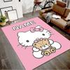 Custom HelloKitty Mat Personalized Name, Polyester Washable Indoor Entryway Rug, Gift for Christmas, Easter, Thanksgiving Day