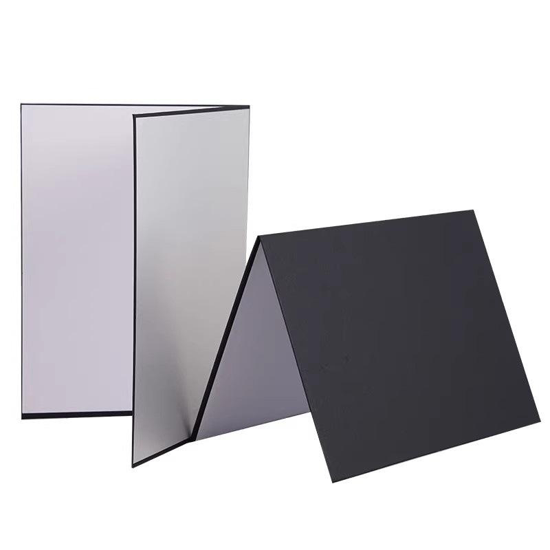 A3/A4 Reflector Photography Card: Black, Silver, White Fill Light & Absorbing Board