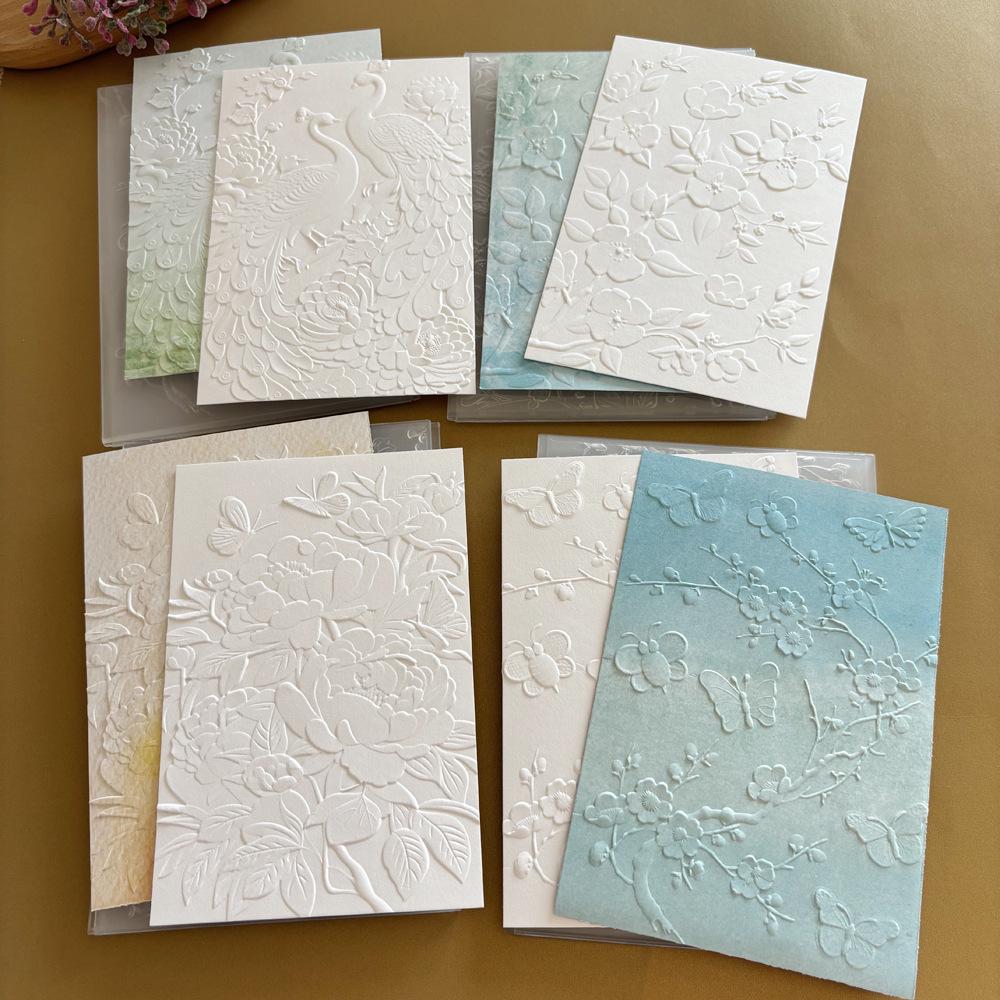Peacock Flower 3D Embossing Clip for DIY Journals