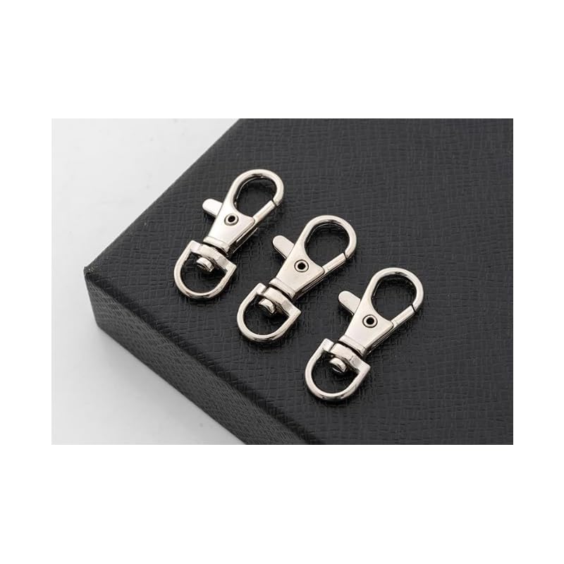 Key Ring Metal Fittings Eggplant Rotate Hook Carabiner 37mm Key Ring Handmade Connection Fittings Accessories Parts Ns11 (gold 10 Pieces)