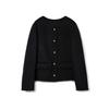 Sheep Wool Double-sided Woolen Coat Small Coat Single-breasted Short Round Neck Temperament Coat Women