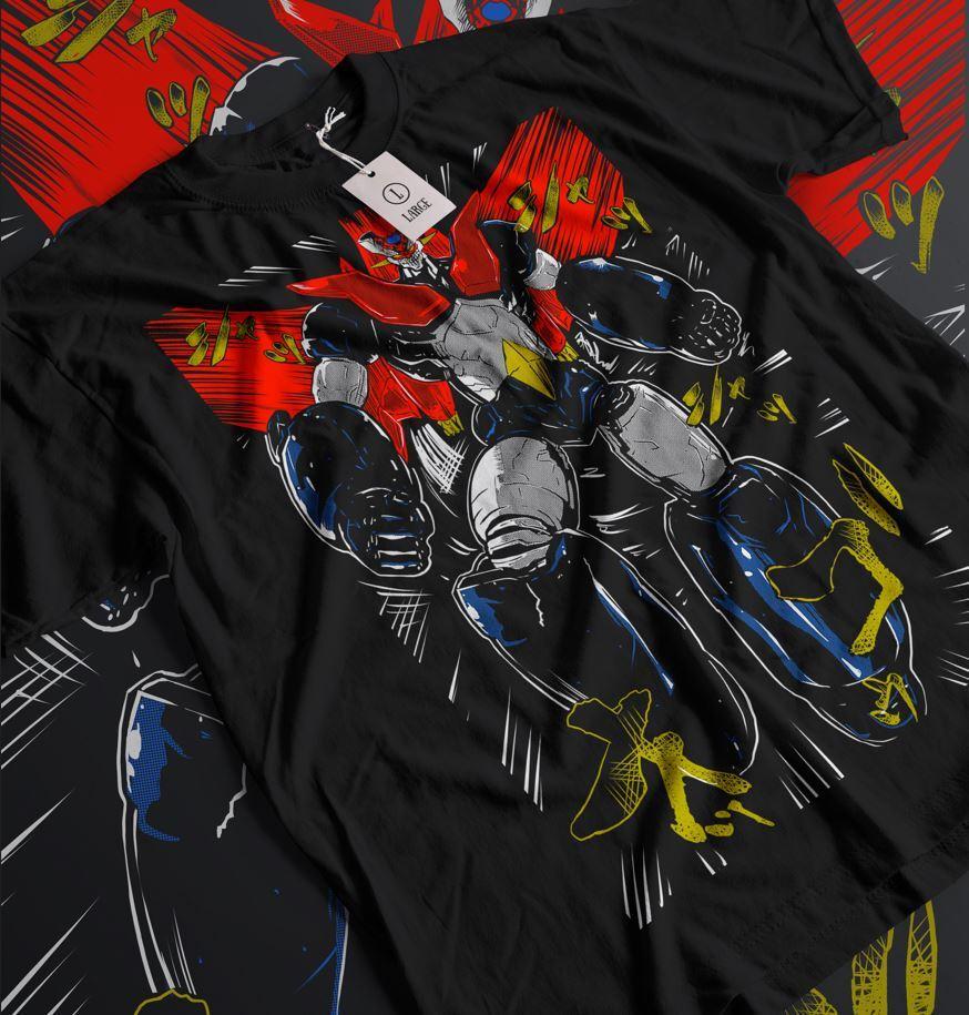 MAZINGER Z T-Shirt RARE Embroidered Logo Manga Anime Tranzor Great Super Robot