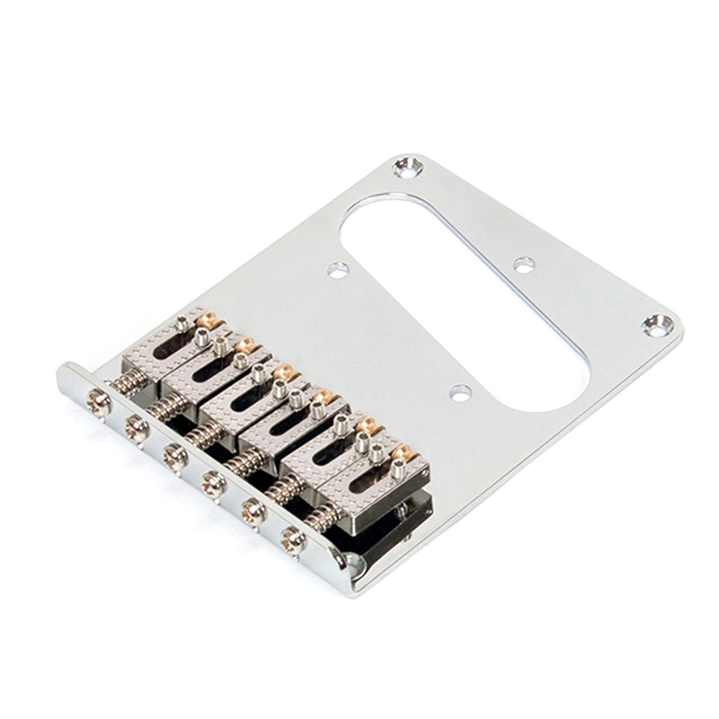 6 String Fixed Bridge Electric Bass Bridge Adjustable String Bass Bridge Bass Hardware Metal Texture for Electric Bass