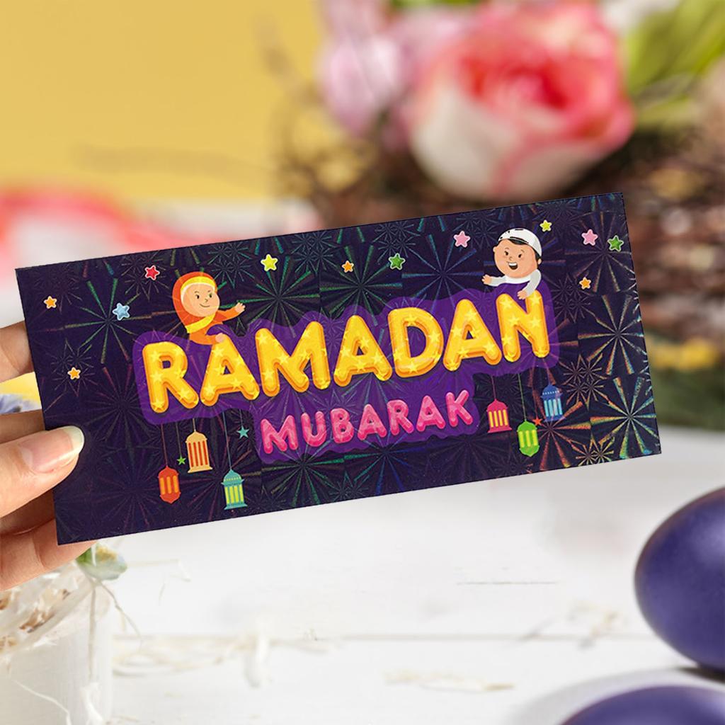 Green Envelopes For Middle Eastern Festivals Moon Lucky Money Eid Decoration