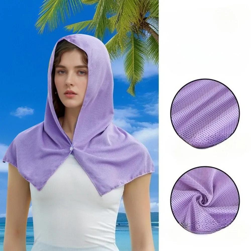 Cooling Hoodie Towel Cooling Towels Quick Drying Absorbent Towels for Neck and Face UV Protection Sport Workout Camping Cycling