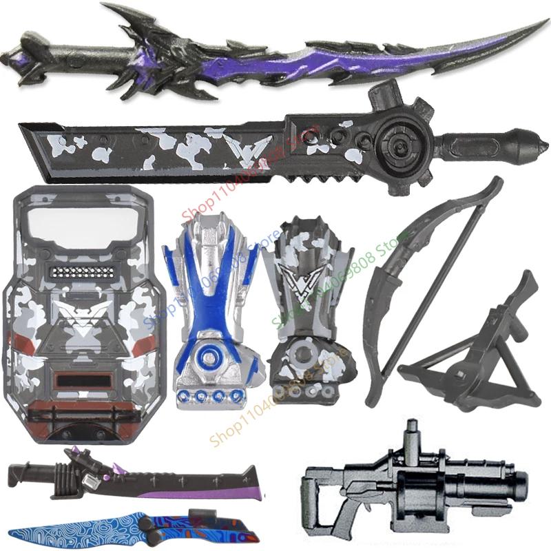 MOC Figure Accessory Building Block Game character Weapons Set Black Eagle Boxing Gloves Armor Shield Dart Machete Brick Toy N22