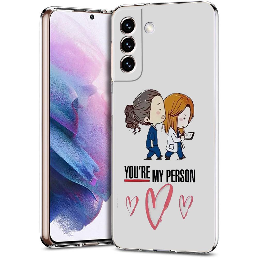 

Greys Anatomy You Are My Person Phone Case For Samsung Galaxy S24 Ultra S23 FE S22 S20 S21 5G S10 S9 Plus S10E S8 Clear Cover Samsung S21