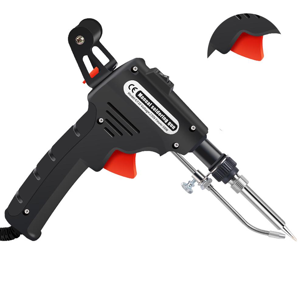 60W Soldering Gun Set with Automatic Solder Feed, Manual Soldering Iron, Welding Gun