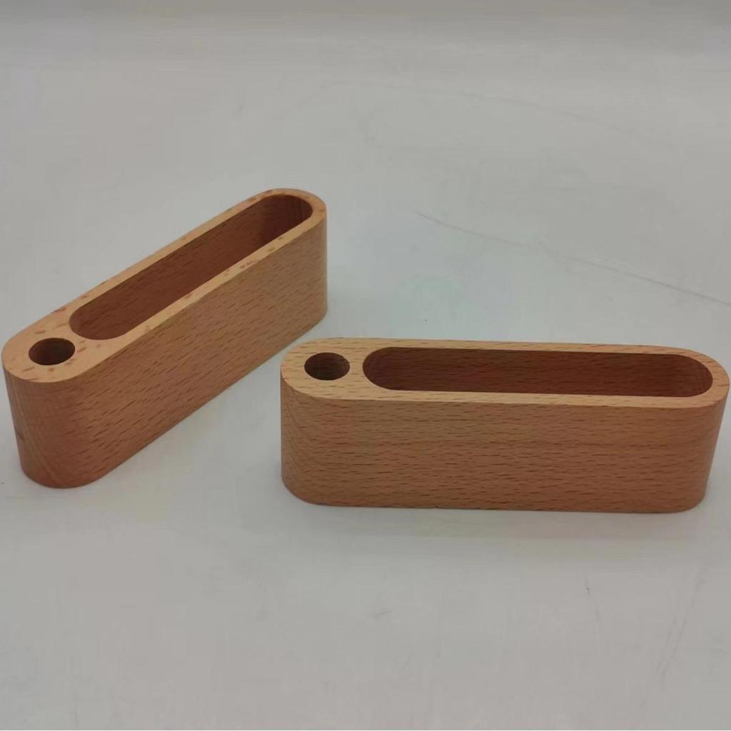Black Walnut Business Card Holder - Wooden Desktop Card Storage Box