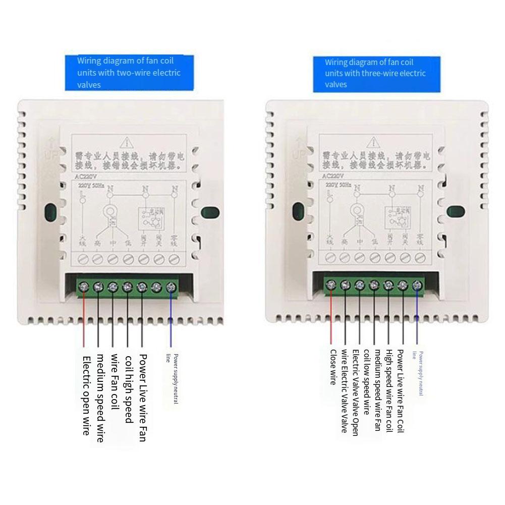 1 шт. Термостат Регулятор температуры вентилятора Термостат кондиционера Большой ЖК-дисплей с термисторным датчиком температуры China Mainland