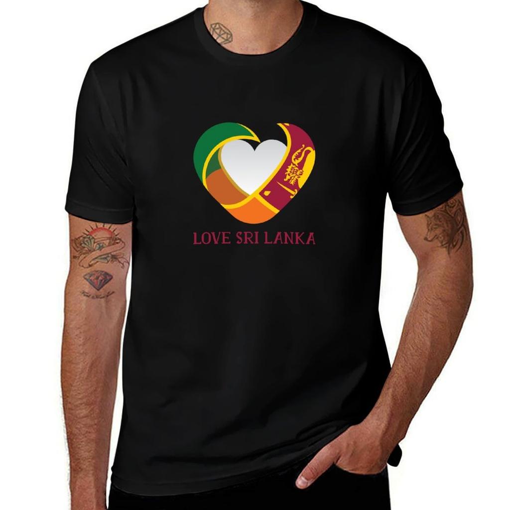 Sri Lanka Love Heart TShirt Plus Size Comfort Fit Tee