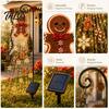 Outdoor Gingerbread Man Lights Solar Garden Light, Waterproof Yard Light with Warm Christmas Stakes Waterfall LED, Pathway Stake Lamp for Lawn