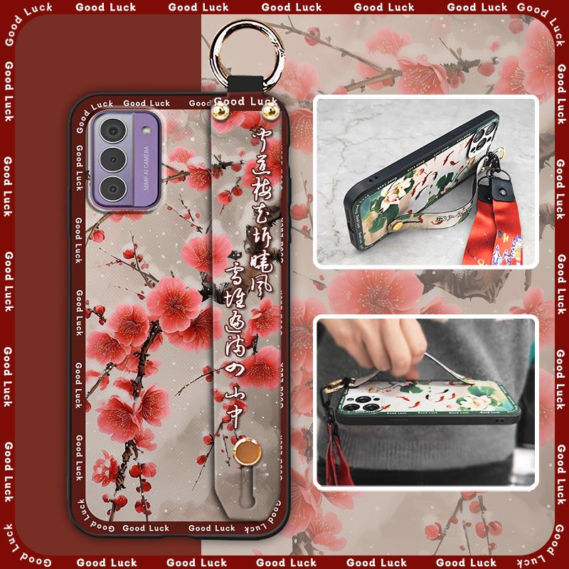 Wristband Elderly lady Phone Case For Nokia G42 5G Soft case For Mom Ring Anti-dust Anti-knock Shockproof Chinese style