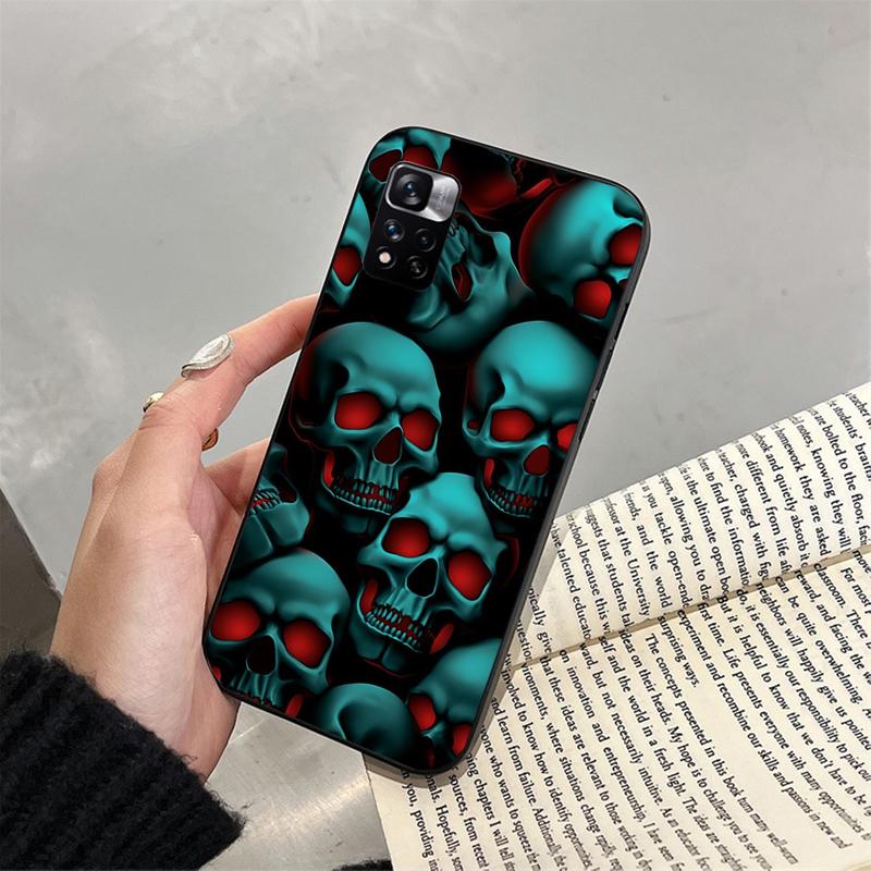 Telefoonhoesje Voor Xiaomi Redmi note 14 Pro 14 13 12 11 10 Pro 14S 12S 11S Redmi 14C 13C 10 Schedel