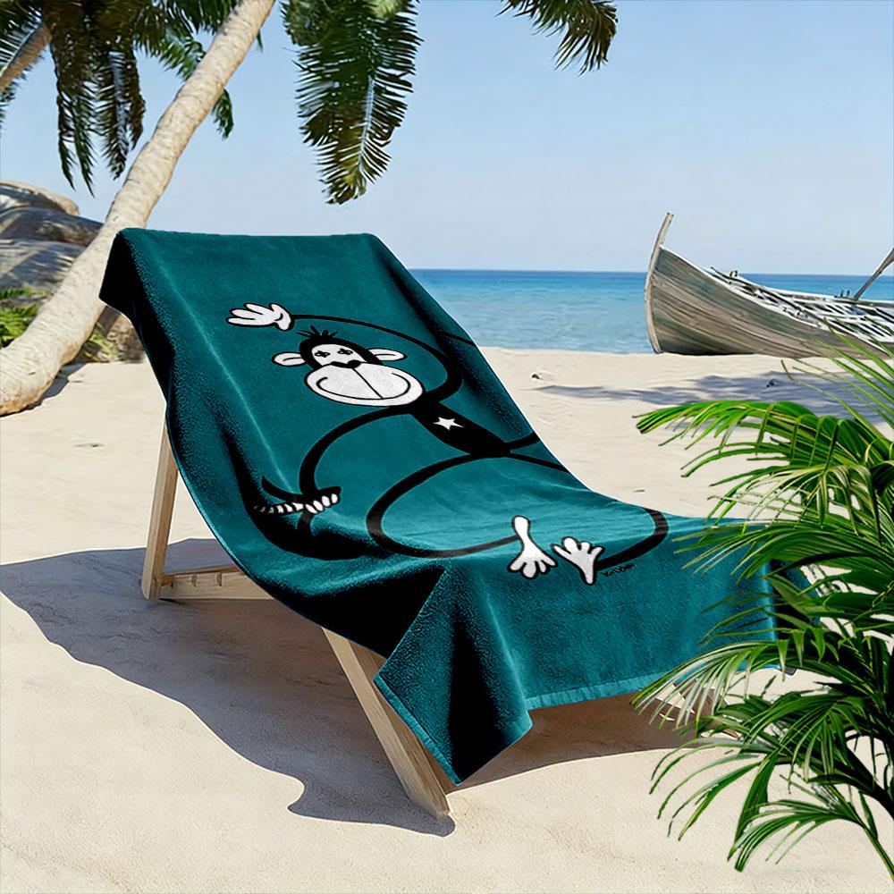 Dancing Monkey with Banana A must-have beach towel for beach travel