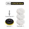 5Pcs Car Polishing Pad Set Wool Buffing Wheel Tool 3/4/5 Inch Drill Polish Disc Kit for Car Polisher Auto Paint Waxing Care