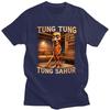 Tung Tung Tung Sahur Italian Brainrot Meme T Shirt for Men Tshirt Casual Sumer Short Sleeve Tee Shirt Loose Fit Clothing Gift