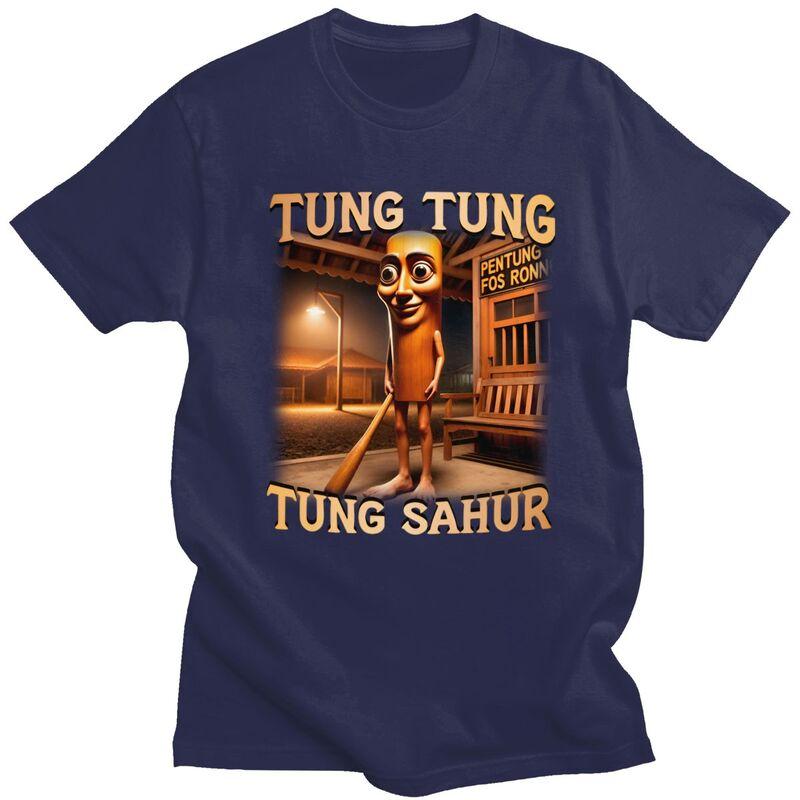 Tung Tung Tung Sahur Italian Brainrot Meme T Shirt for Men Tshirt Casual Sumer Short Sleeve Tee Shirt Loose Fit Clothing Gift