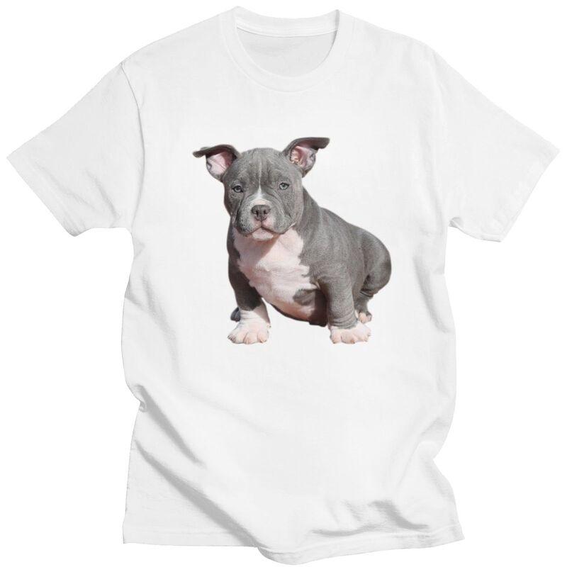 Custom American Pit Bull Terrier T Shirt Men Pure Cotton Tshirt Tees Streetwear Tshirts