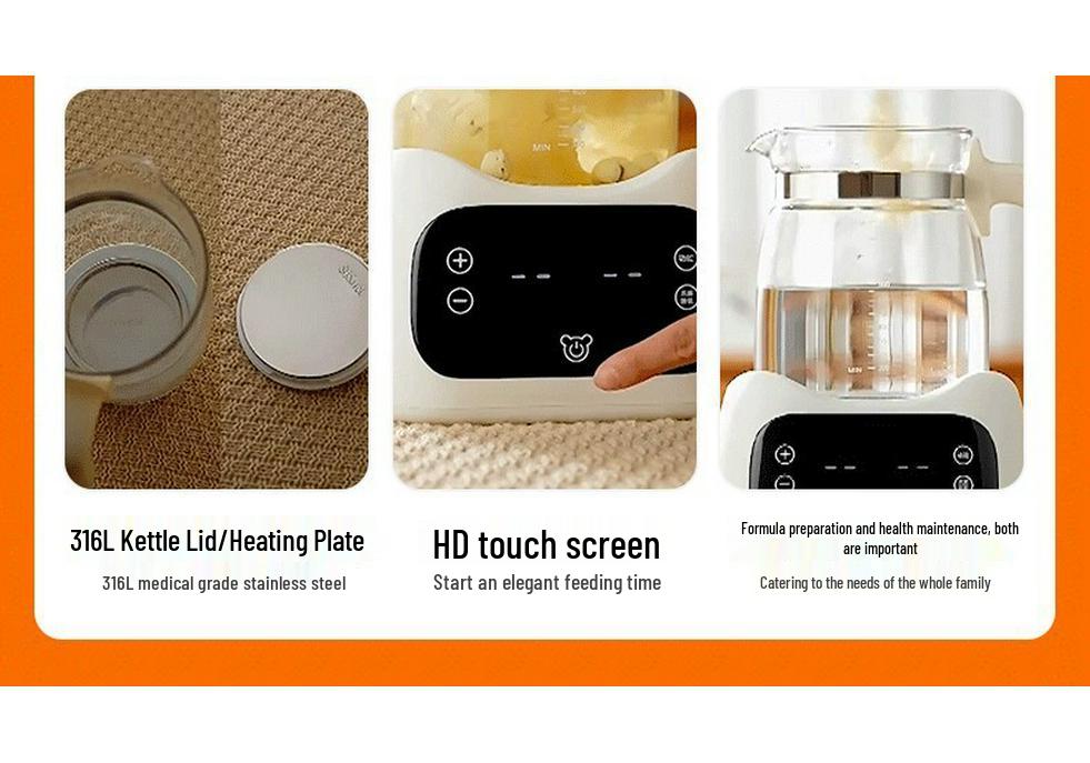 Multi-Functional Electric Kettle & Baby Formula Maker - Constant Temperature Tea Brewer & Health Pot.