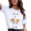 New Funny T Shirt Design Lady Girl Fast Food Clothes Hamburger And Fries Pizza T-Shirt Woman Cute Fashion Tops